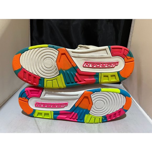 Jordan Flight 45 High (GS) White Pink Flash 2009- 3834520 104 Youth size 7Y **LI - Picture 7 of 9